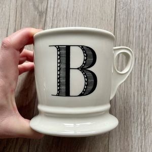 Anthropologie Monogram Initial Mug Letter B